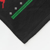 Merry Woofmas Yellow Labrador Christmas Ugly Sweat フリースブランケット (角)