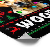 Merry Woofmas Yellow Labrador Christmas Ugly Sweat ポスター (角)