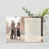 Merry Xmas Calligraphy Transparency Overlay Photo カード (スタンド正面)