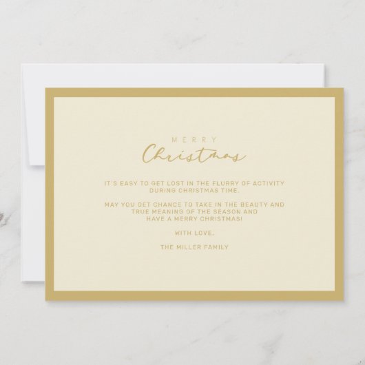 Merry Xmas Calligraphy Transparency Overlay Photo  カード (裏面)