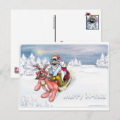 merry xmas, frohe weihnachten postkarte post card シーズンポストカード (正面/裏面)