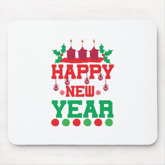 Merry Xmas Happy New Year マウスパッド (正面)