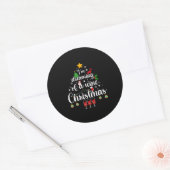 Merry Xmas I Am Dreaming Of A Wine Christmas ラウンドシール (封筒)