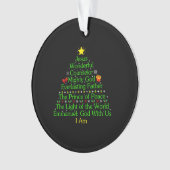 Merry Xmas Jesus Wonderful Counselor Mighty オーナメント (正面)