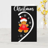 Merry Xmas Matching Christmas Pajama Black Crew Ne カード (黄色い花)