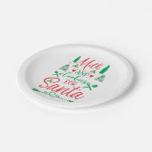 Merry Xmas Milk And Cookies For Santa ペーパープレート (アングル)