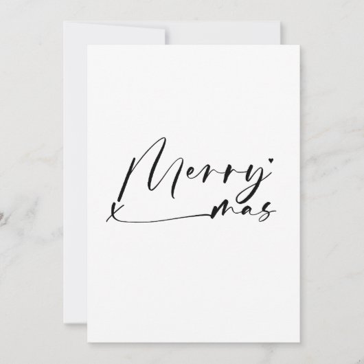 Merry Xmas - minimalistic typography card シーズンカード (正面)