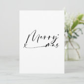 Merry Xmas - minimalistic typography card シーズンカード (スタンド正面)