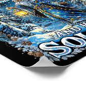 Merry Yule And Happy Solstice Mystic Winter Quote  ポスター (角)