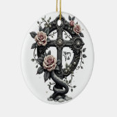 Merry Yule Gothic Cross Ornament セラミックオーナメント (右)