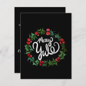 Merry Yule Pagan Holidays Wiccan Blessed Yule  招待状 (正面/裏面)