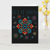 Merry Yule Winter Solstice God Jul Swedish Xmas Le カード (黄色い花)