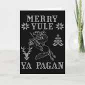 Merry Yule Ya Pagan Odin On Sleipnir Viking Christ カード (正面)