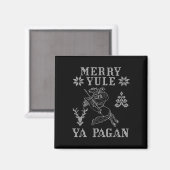 Merry Yule Ya Pagan Odin On Sleipnir Viking Christ マグネット (正面/裏面)