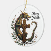Merry Yuletide Dragon Ornament セラミックオーナメント (左)