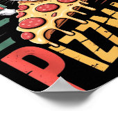 Merry Zzmas Christmas Cat Funny Zza Lover Xmas Cat ポスター (角)