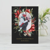 MerryBerry Gold Frame Photo Christmas Holiday Card シーズンカード (スタンド正面)