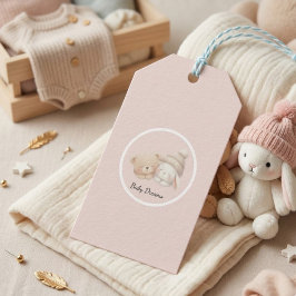 MerryMist Baby Dreams: Winter Blush – 幻想的なベビーグッズ - ギフトタグ