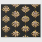 Merrymooreの魔法の雪片のユニークなクリスマス ラッピングペーパー (フラット)