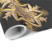 Merrymooreの魔法の雪片のユニークなクリスマス ラッピングペーパー (ロールコーナー)