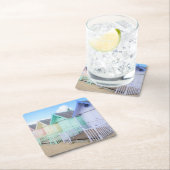 Merseaの島のビーチ小屋 スクエアペーパーコースター (インサイチュ)