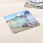 Merseaの島のビーチ小屋 スクエアペーパーコースター (アングル)