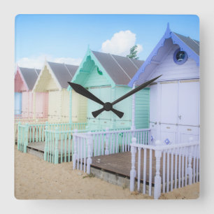 Merseaの島のビーチ小屋 スクエア壁時計