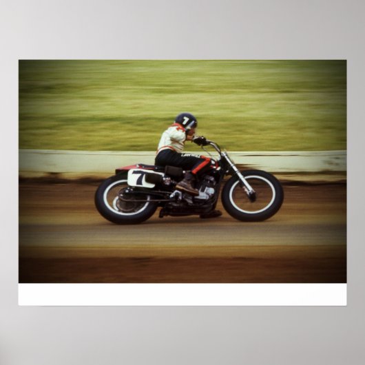 MERT LAWWILL POSTER - 1972 FLAT TRACK RACE ポスター (正面)