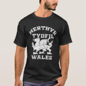 Merthyr Tydfil Men Women Kids Students Welsh Drago Tシャツ (正面)