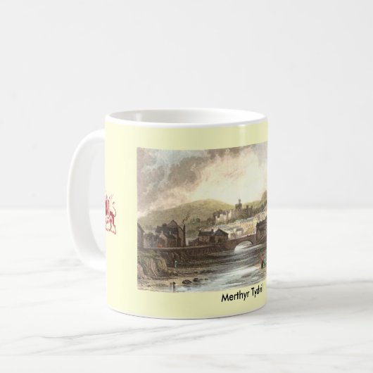 Merthyr Tydvil景色のウェールズのシリーズ コーヒーマグカップ (正面左)