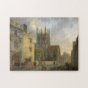Mertonの大学オックスフォードイギリスのヴィンテージの絵を描くこと ジグソーパズル