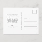 Mery Crismas モダン はっきりした フローラファミリ名 シーズンポストカード (裏面)