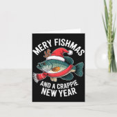 Mery Fishmas And A Crape New Year Funny Fishing Ch カード (正面)