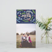 Meryscriptクリスマスフェイク金ゴールドグリッターフォトカード シーズンカード (スタンド正面)