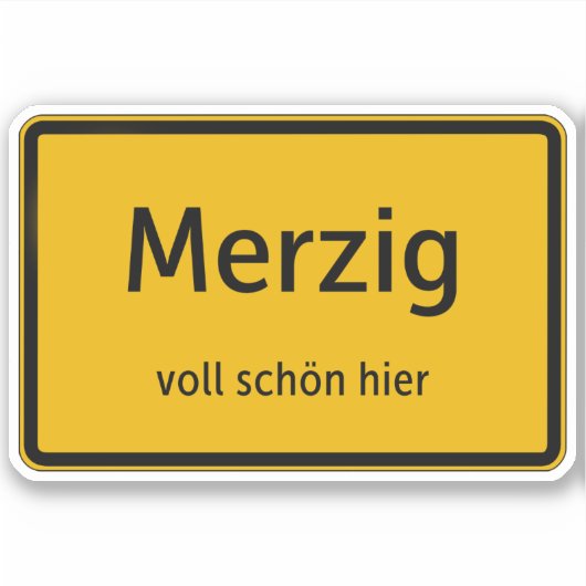 Merzig Aufkleber Sticker Autoaufkleber シール (正面)