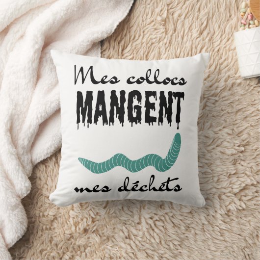 Mes collocs mangent mes déchets クッション (ブランケット)