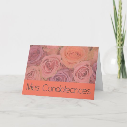 Mes Condreancesフランスの (MESコンドリアンス) カード (正面)