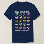 Mes Nacional De La Herencia Hispana Hispanic Herit Tシャツ (デザイン正面)
