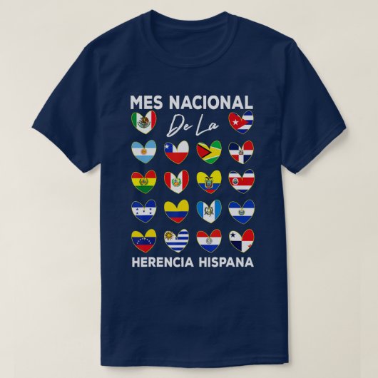 Mes Nacional De La Herencia Hispana Hispanic Herit Tシャツ (デザイン正面)