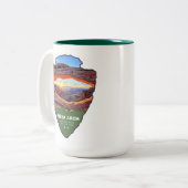 Mesa Arch Canyonlands National Park Arrowhead ツートーンマグカップ (正面左)