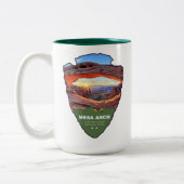 Mesa Arch Canyonlands National Park Arrowhead ツートーンマグカップ (左)