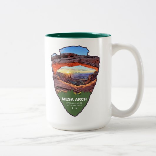 Mesa Arch Canyonlands National Park Arrowhead ツートーンマグカップ (右)