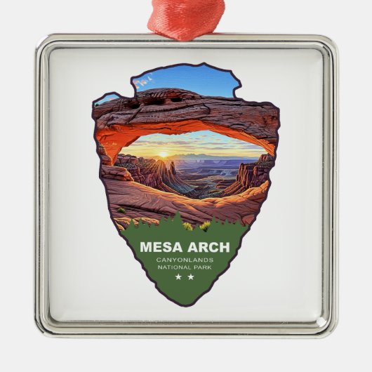 Mesa Arch Canyonlands National Park Arrowhead メタルオーナメント (正面)