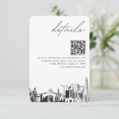 Mesa Arizonaの結婚詳細QRコード小 エンクロージャーカード (スタンド正面)