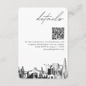 Mesa Arizonaの結婚詳細QRコード小 エンクロージャーカード (正面)