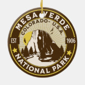 Mesa Verde National Park Desert Landscape セラミックオーナメント (裏面)