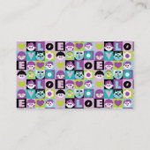 Meseros Seating Plan Boda Divertida Lila Azul プレイスカード (裏面)