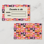 Meseros Seating Plan Boda Original Divertida プレイスカード (正面/裏面)