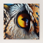 Mesmerizing Owl Eye - Vivid Wildlife Detail ジグソーパズル (横)