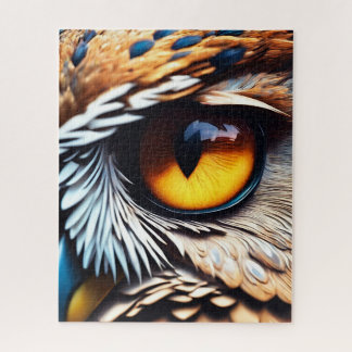 Mesmerizing Owl Eye - Vivid Wildlife Detail  ジグソーパズル